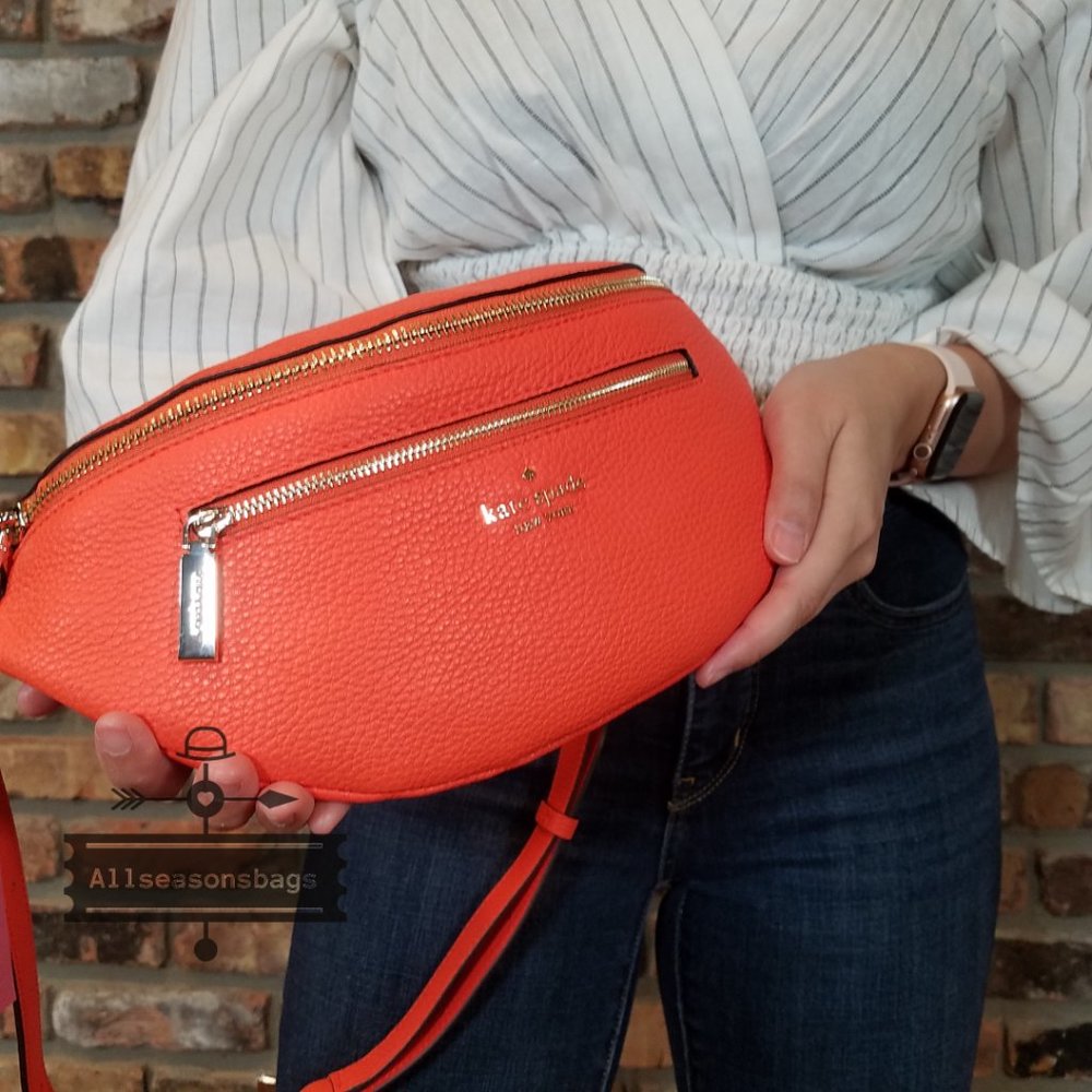 Kate Spade LEILA BELT Bag Coral Buds FANNY Pack - Picture 11 of 12